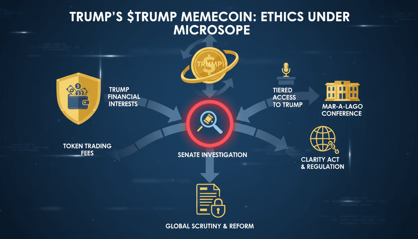 Senate Democrats Launch Investigation into Trump's $TRUMP Memecoin Conference Over Ethics Issues