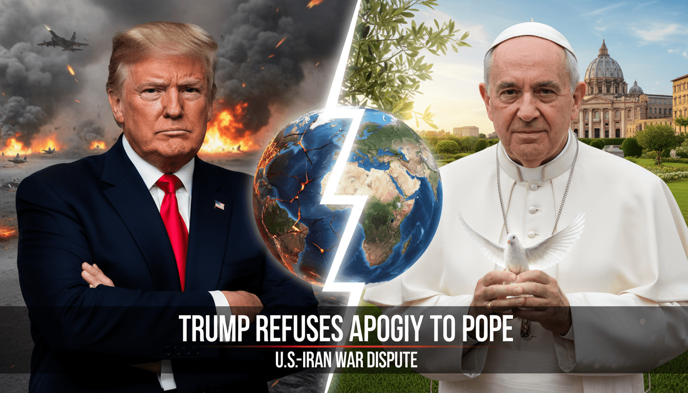 Trump Refuses to Apologize to Pope Amid U.S.-Iran War Dispute