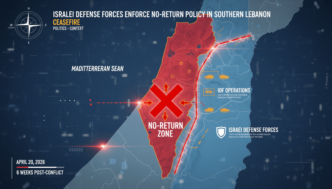 Israeli Defense Forces Enforce No-Return Policy in Southern Lebanon Amid Ceasefire