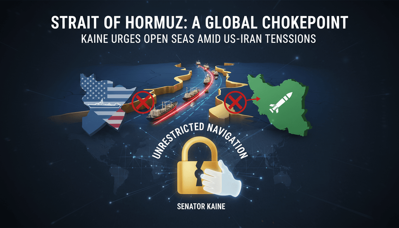 Senator Tim Kaine Calls for Unrestricted Navigation in Strait of Hormuz Amid U.S.-Iran Tensions