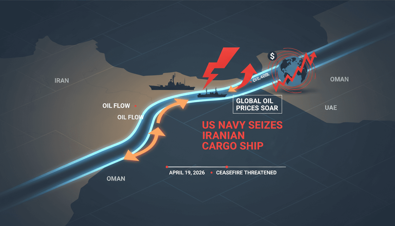 US Navy Seizes Iranian Cargo Ship Near Strait of Hormuz Threatening Ceasefire