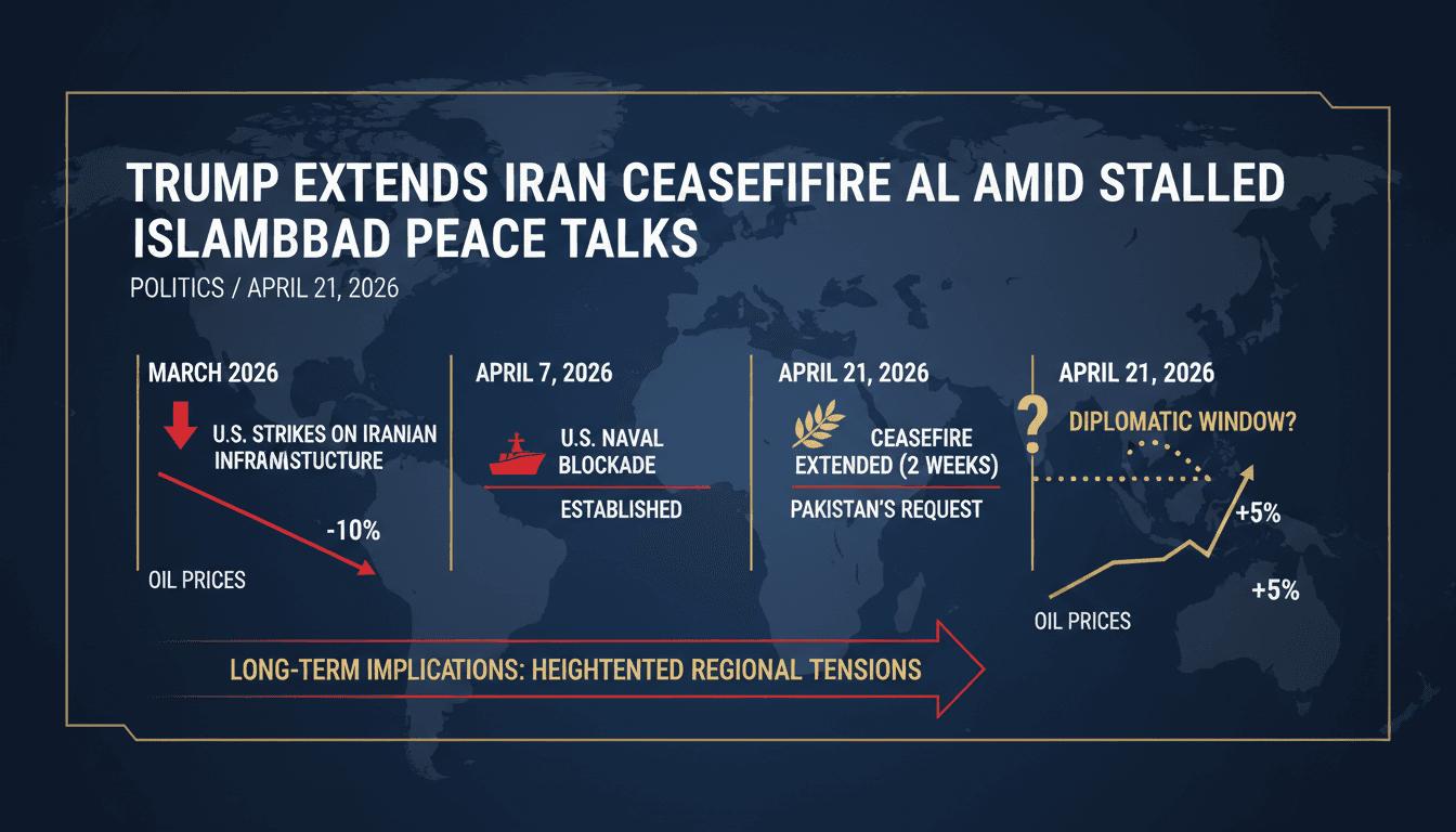 Trump Extends Iran Ceasefire Amid Stalled Islamabad Peace Talks