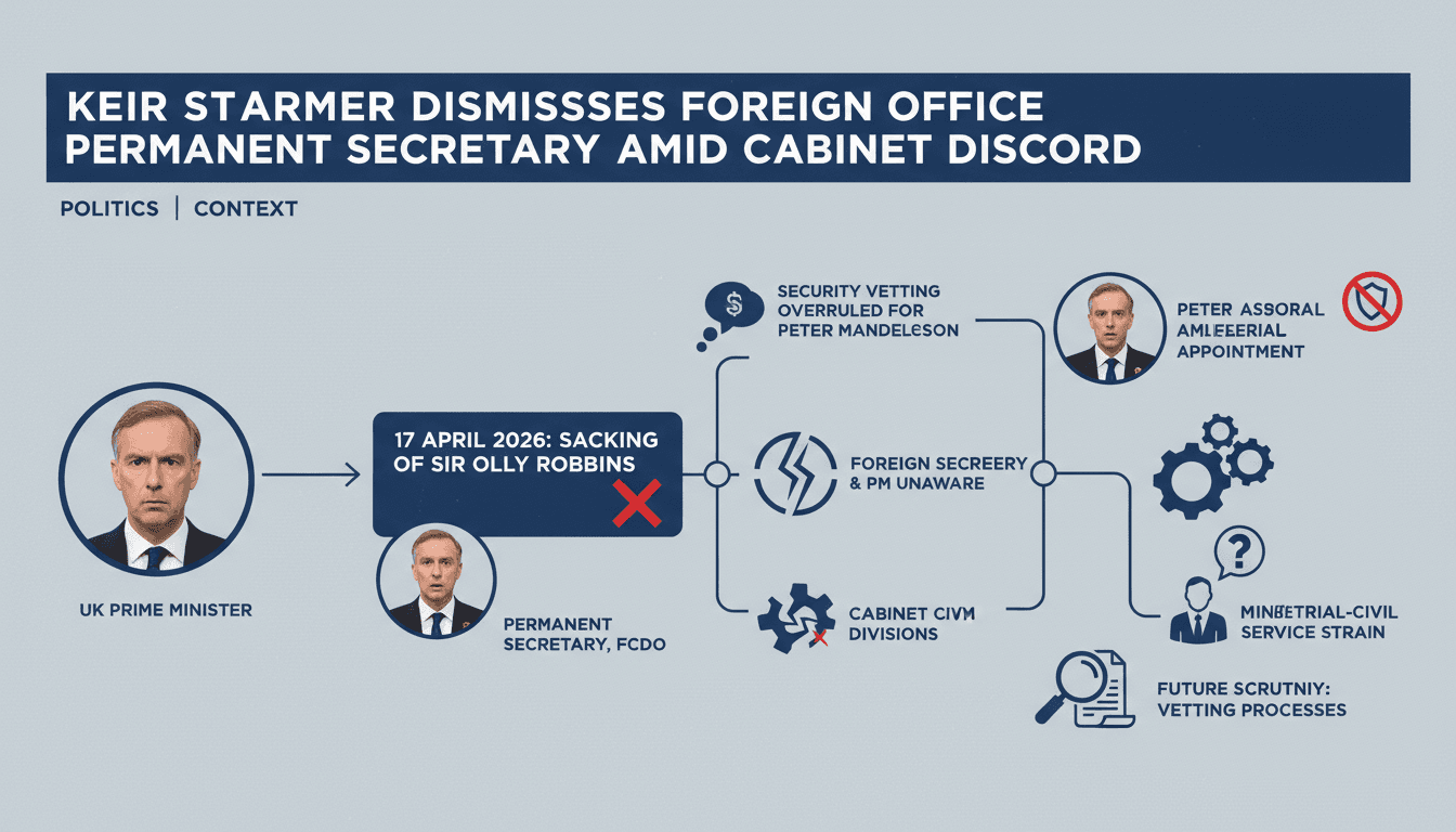 Keir Starmer Dismisses Foreign Office Permanent Secretary Amid Cabinet Discord