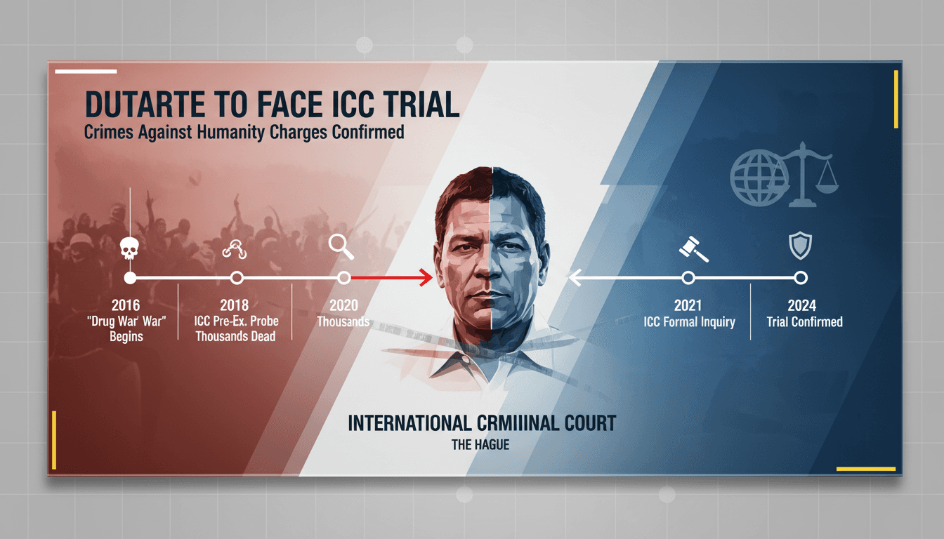 Rodrigo Duterte to Face Trial at International Criminal Court for Crimes Against Humanity