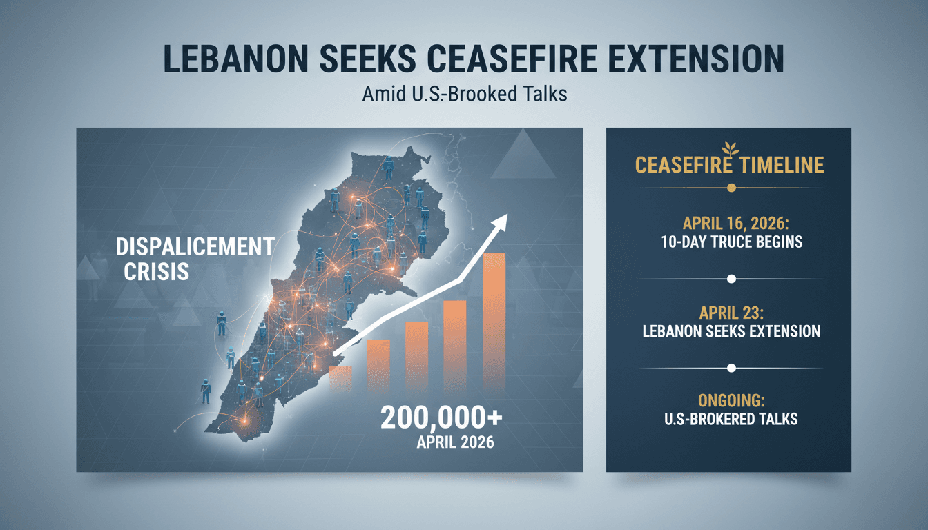Lebanon Seeks Ceasefire Extension with Israel Amid U.S.-Brokered Talks
