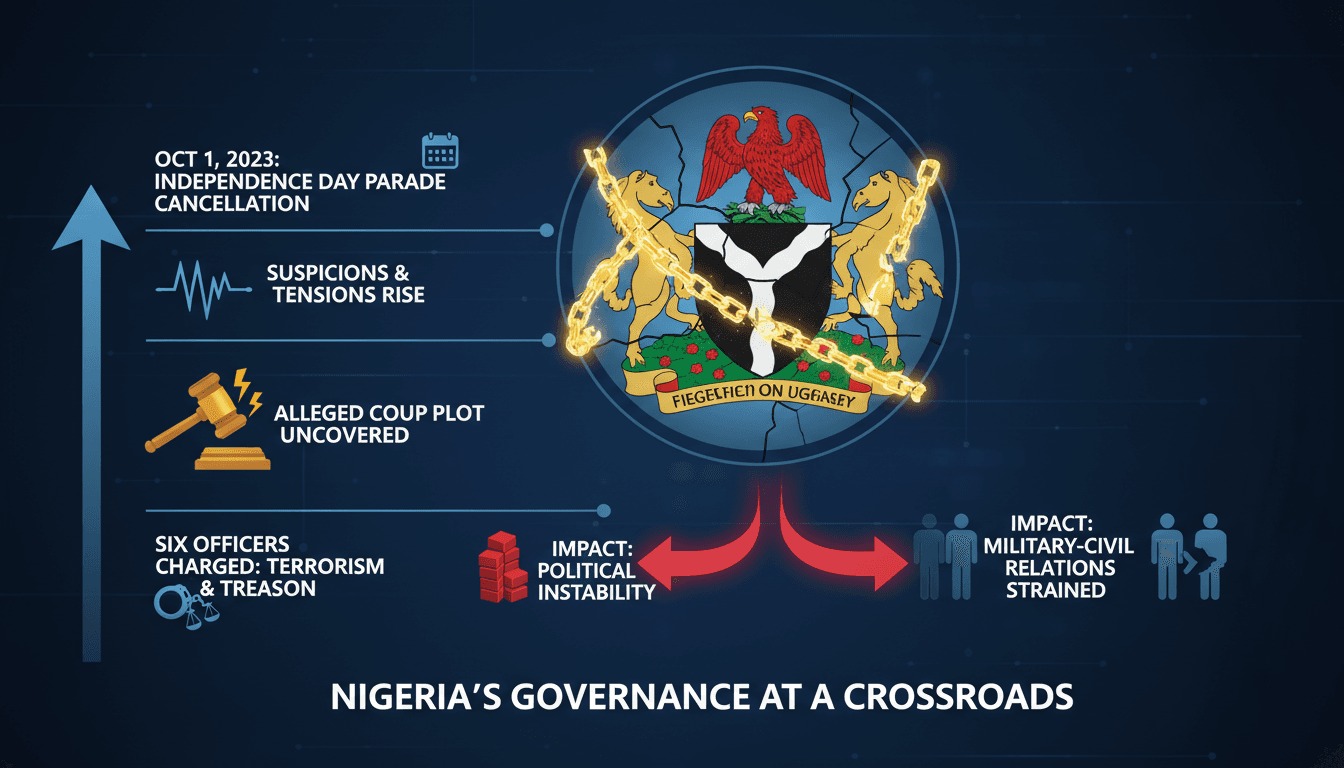 Six Nigerian military officers charged with terrorism and treason for coup plot against President Tinubu