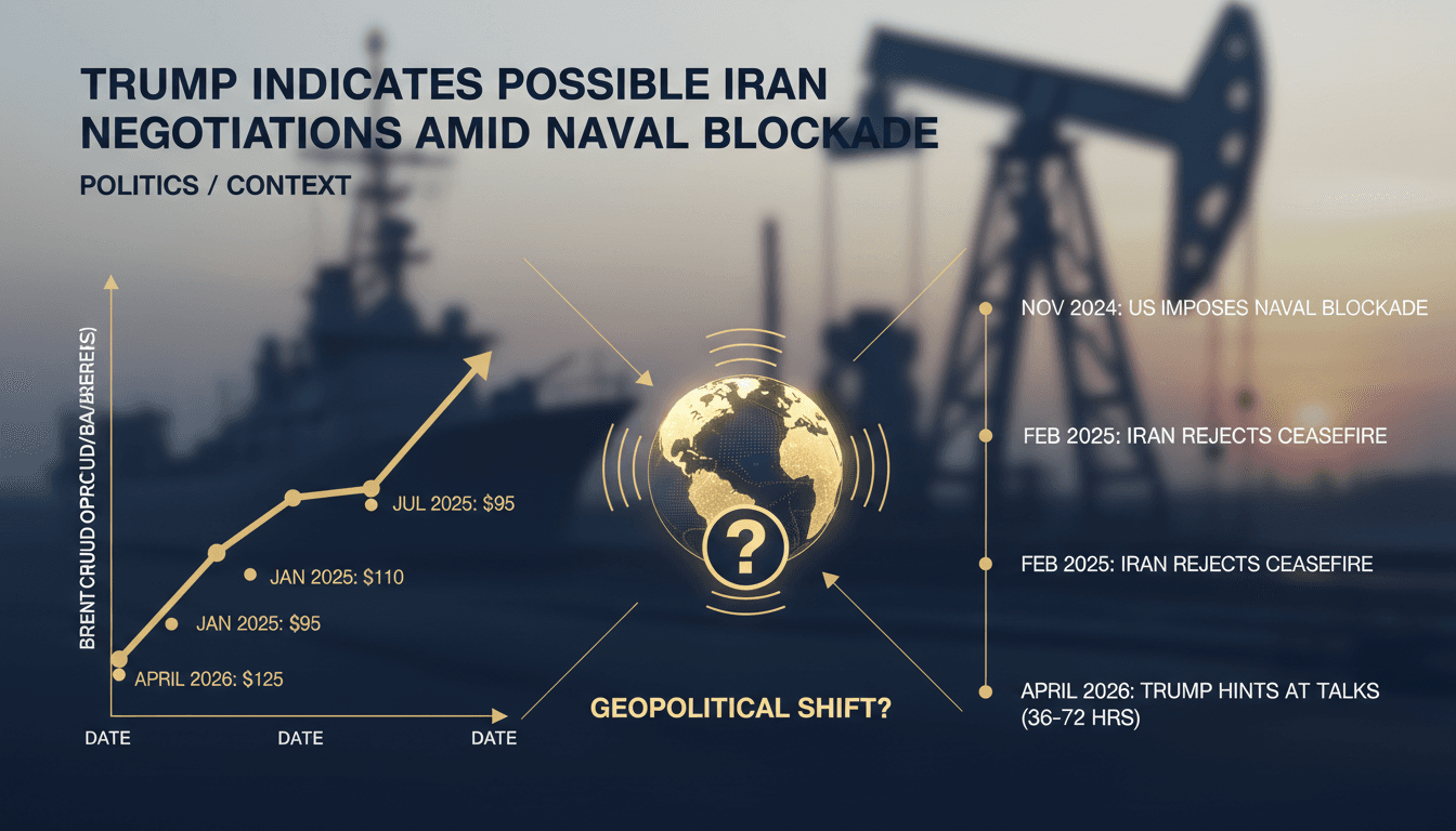 Trump Indicates Possible Resumption of Iran Negotiations Amid Ongoing Naval Blockade