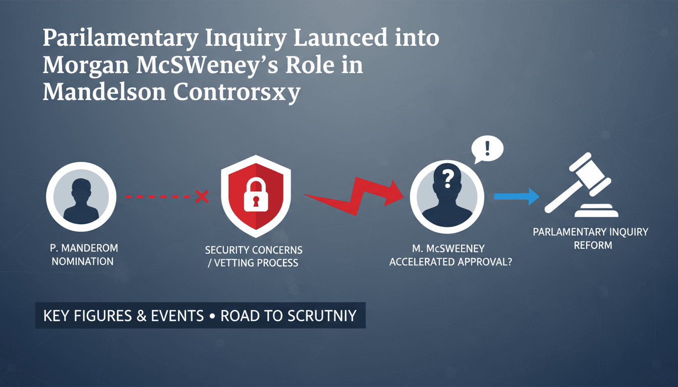 Parliamentary Inquiry Launched into Morgan McSweeney's Role in Mandelson Vetting Controversy