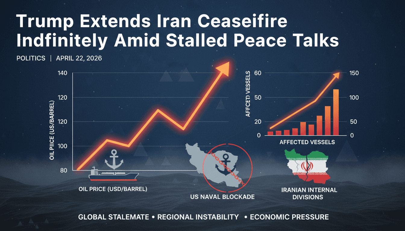 Trump Extends Iran Ceasefire Indefinitely Amid Stalled Peace Talks