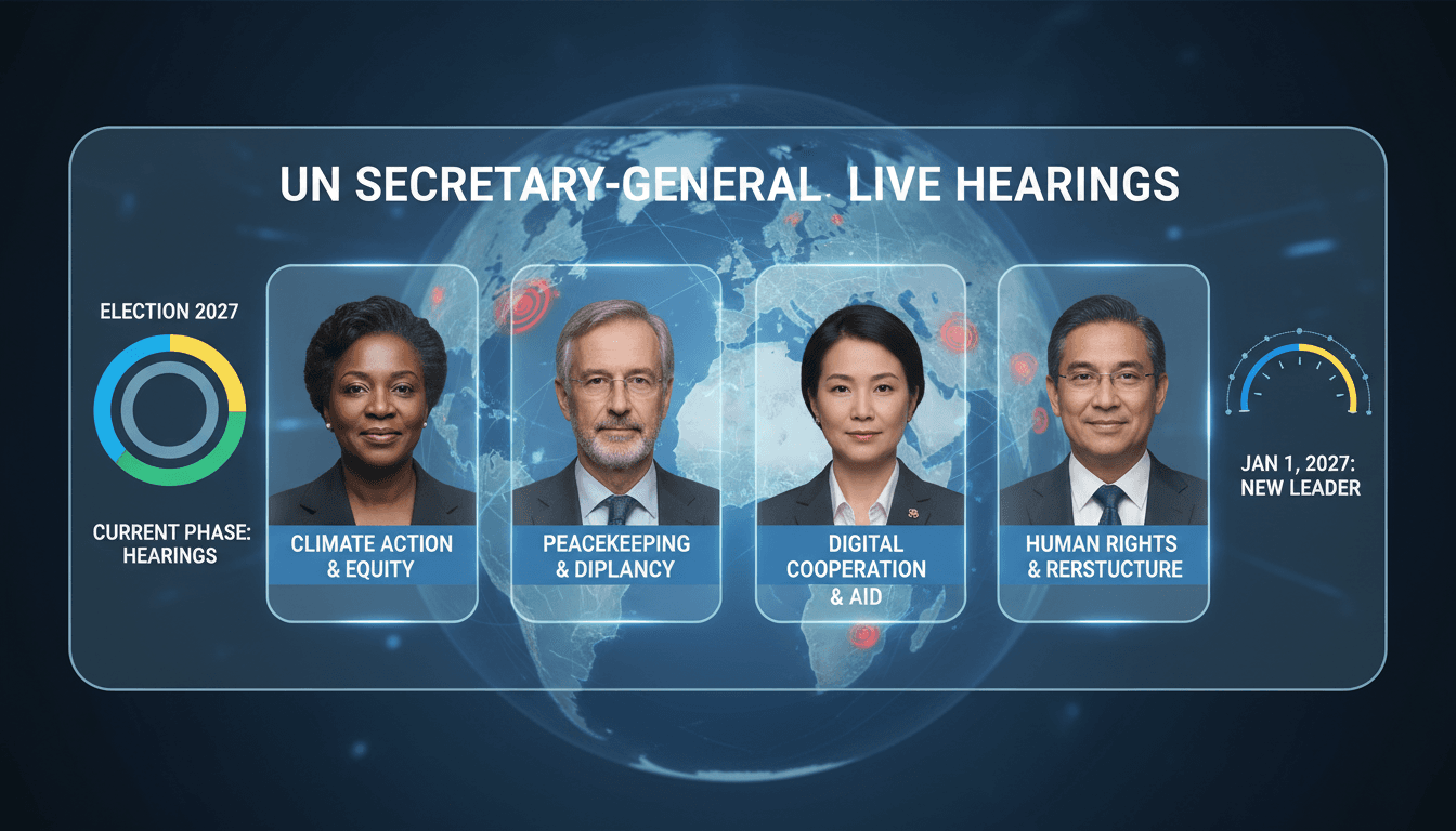 Candidates for UN Secretary-General participate in live hearings amid global challenges