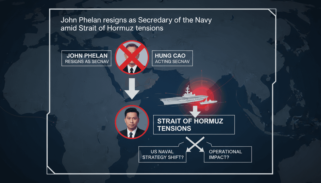 John Phelan resigns as Secretary of the Navy amid Strait of Hormuz tensions