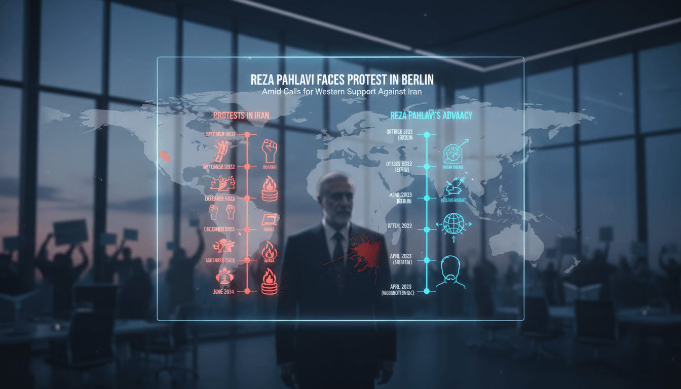 Reza Pahlavi faces protest in Berlin amid calls for Western support against Iran