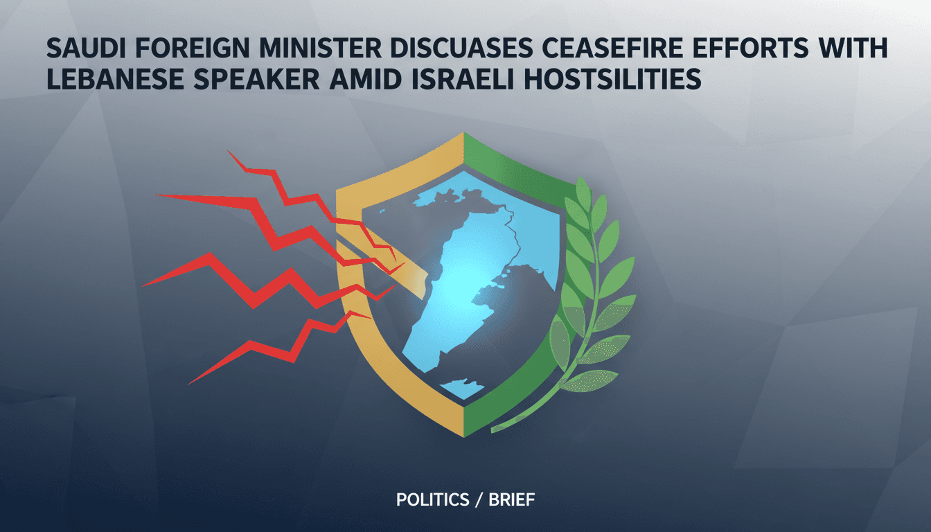 Saudi Foreign Minister discusses ceasefire efforts with Lebanese Speaker amid Israeli hostilities