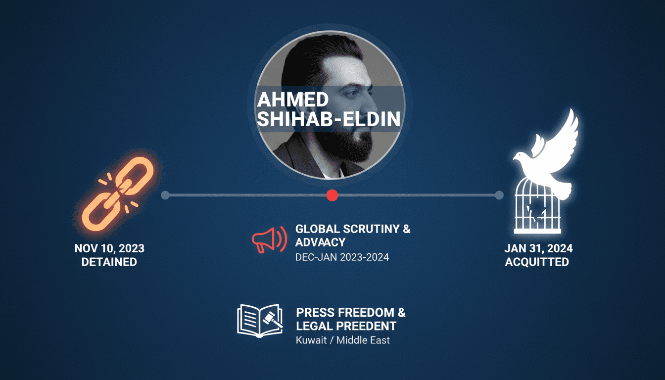Kuwaiti-American journalist Ahmed Shihab-Eldin acquitted after 52 days in detention