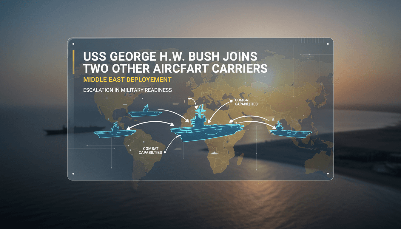 USS George H.W. Bush Joins Two Other Aircraft Carriers in the Middle East