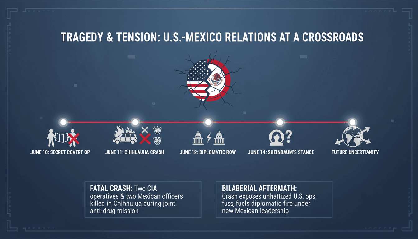 Vehicle crash in Chihuahua kills two CIA operatives and two Mexican officers amid U.S.-Mexico tensions