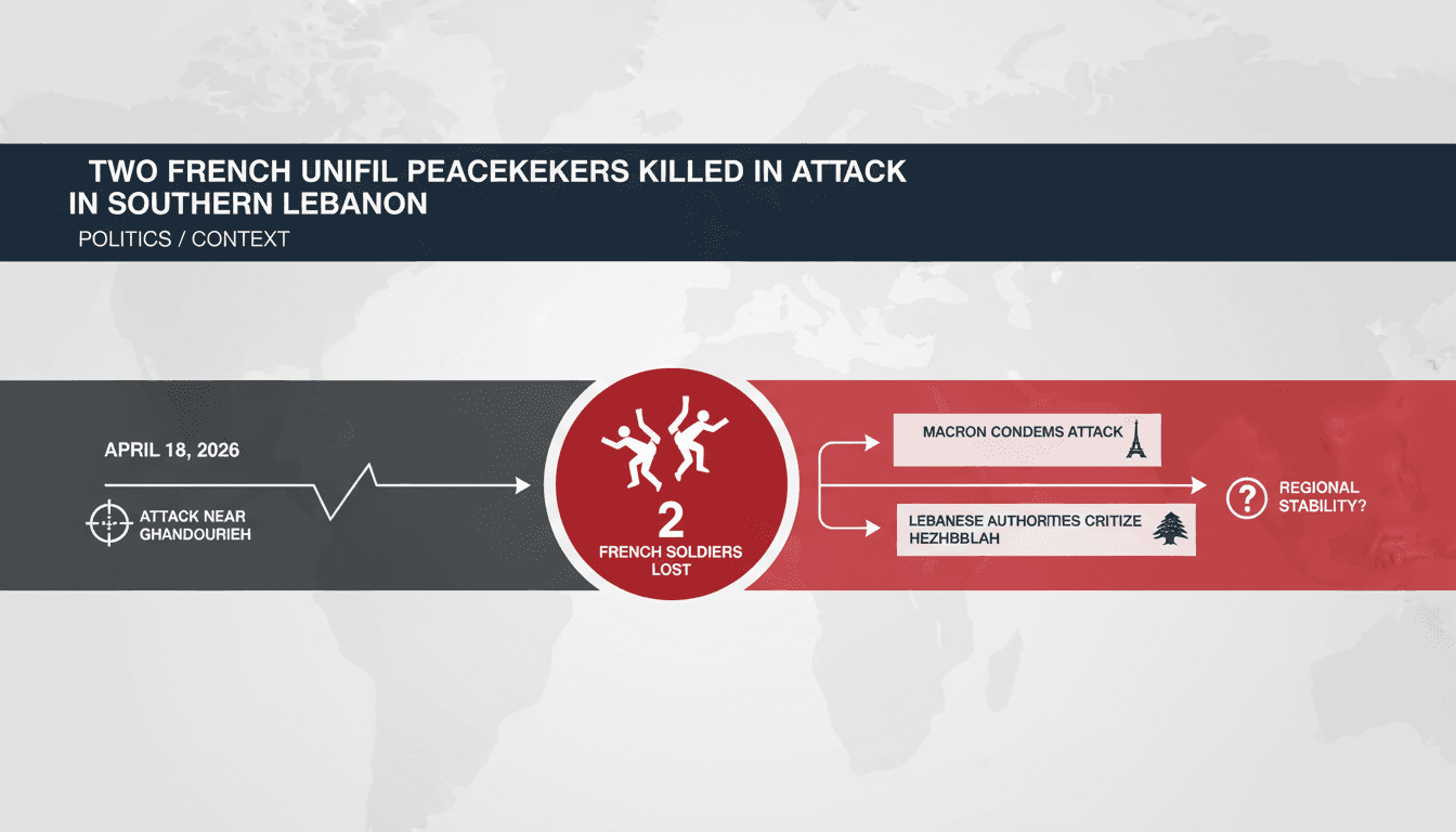 Two French UNIFIL Peacekeepers Killed in Attack in Southern Lebanon