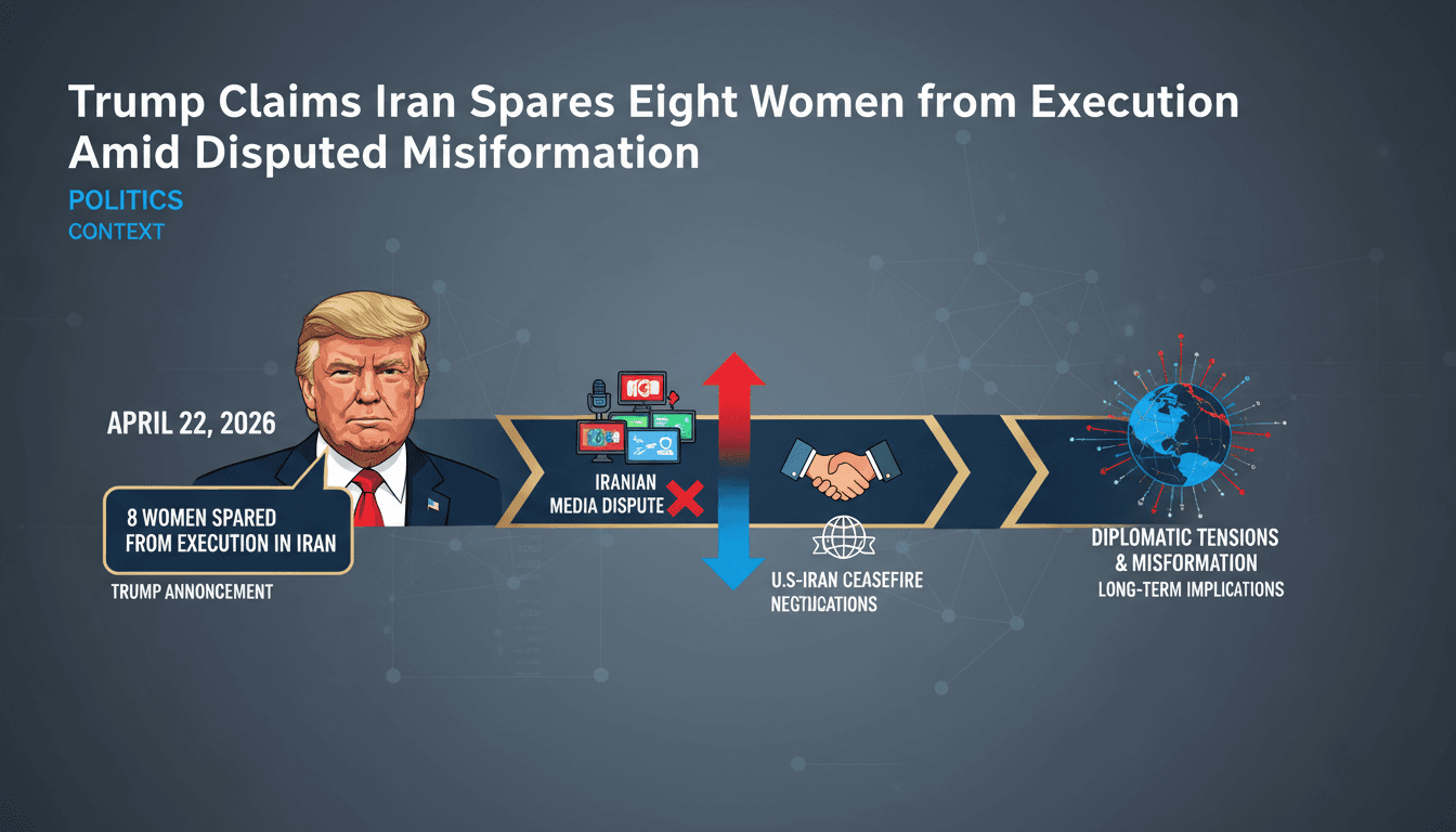 Trump Claims Iran Spares Eight Women from Execution Amid Disputed Misinformation