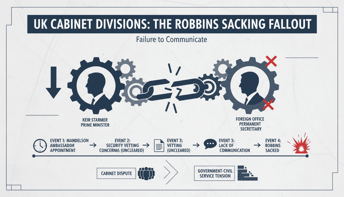 Cabinet Dispute in UK Over Sacking of Foreign Office Permanent Secretary