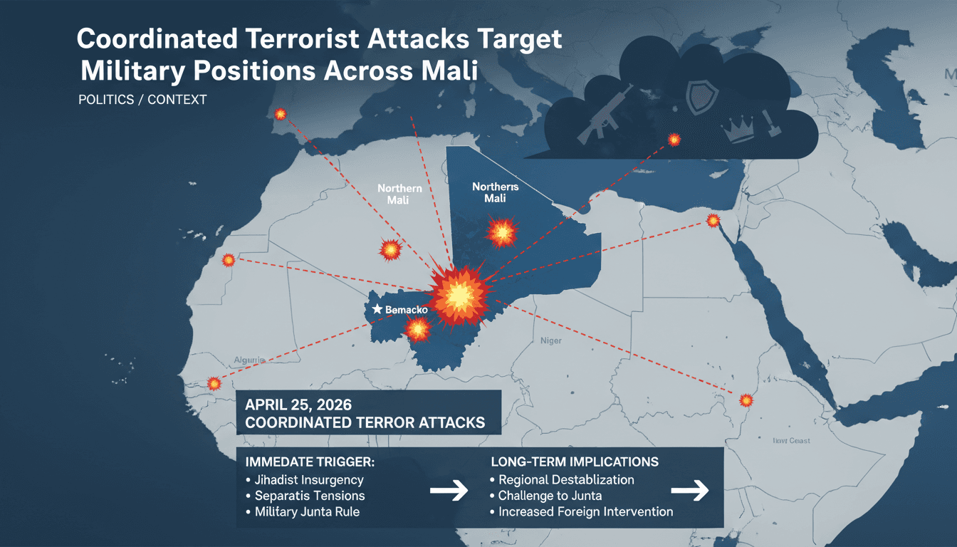 Coordinated terrorist attacks target military positions across Mali