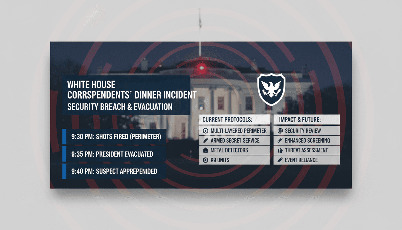 Shooting Incident at White House Correspondents’ Dinner Leads to Evacuations