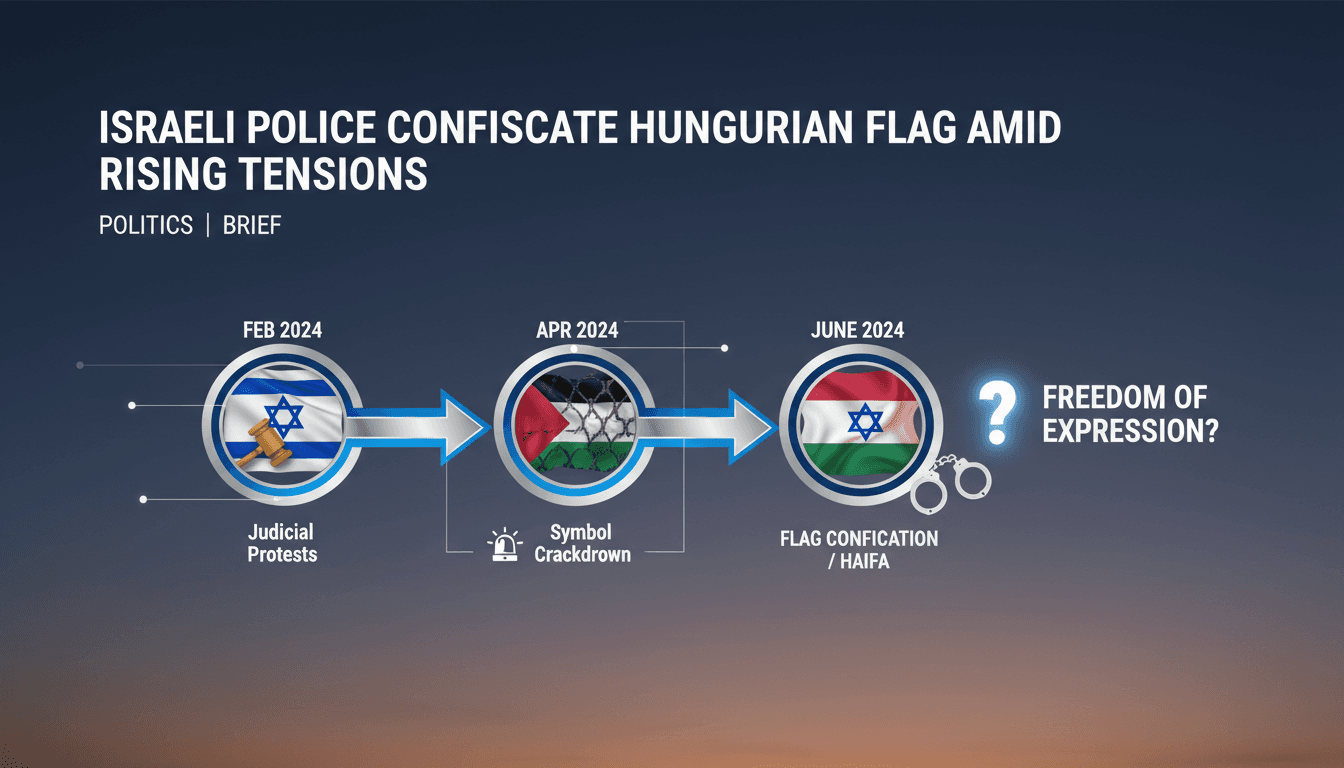 Israeli police confiscate Hungarian flag during protest amid rising tensions