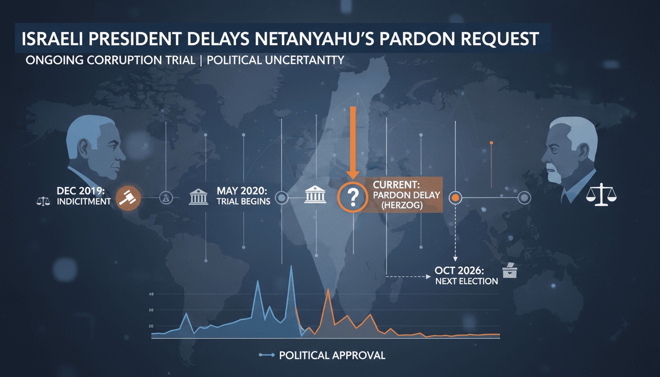 Israeli President delays Netanyahu's pardon request amid ongoing corruption trial