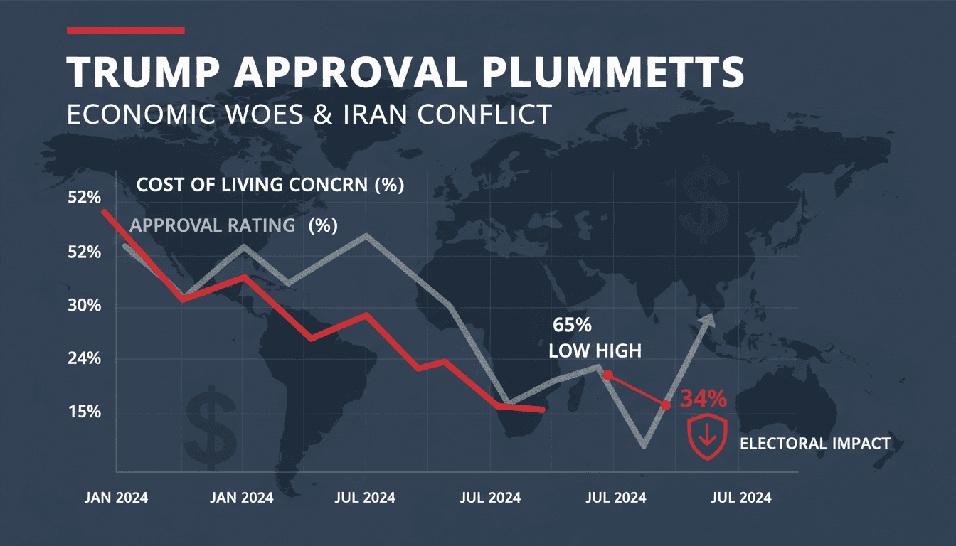 Trump's Approval Rating Hits Record Low Amid Economic Concerns and Iran Conflict