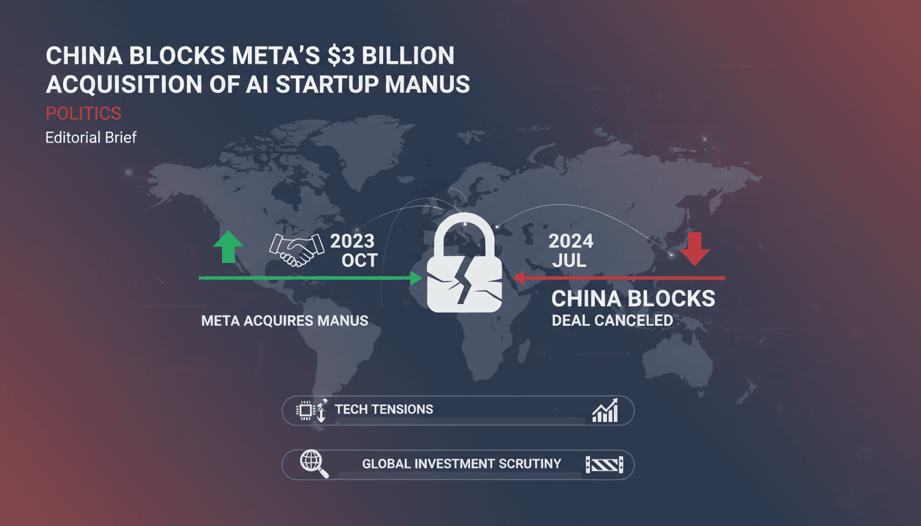 China blocks Meta's $2 billion acquisition of AI startup Manus