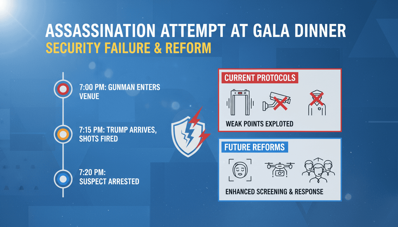 Man Arrested for Attempted Assassination of President Trump at Gala Dinner