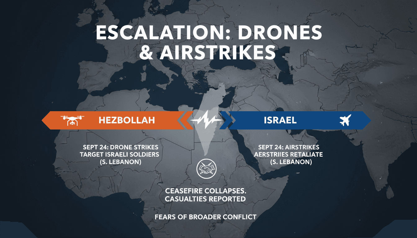 Hezbollah and Israel escalate military conflict with drone strikes and airstrikes