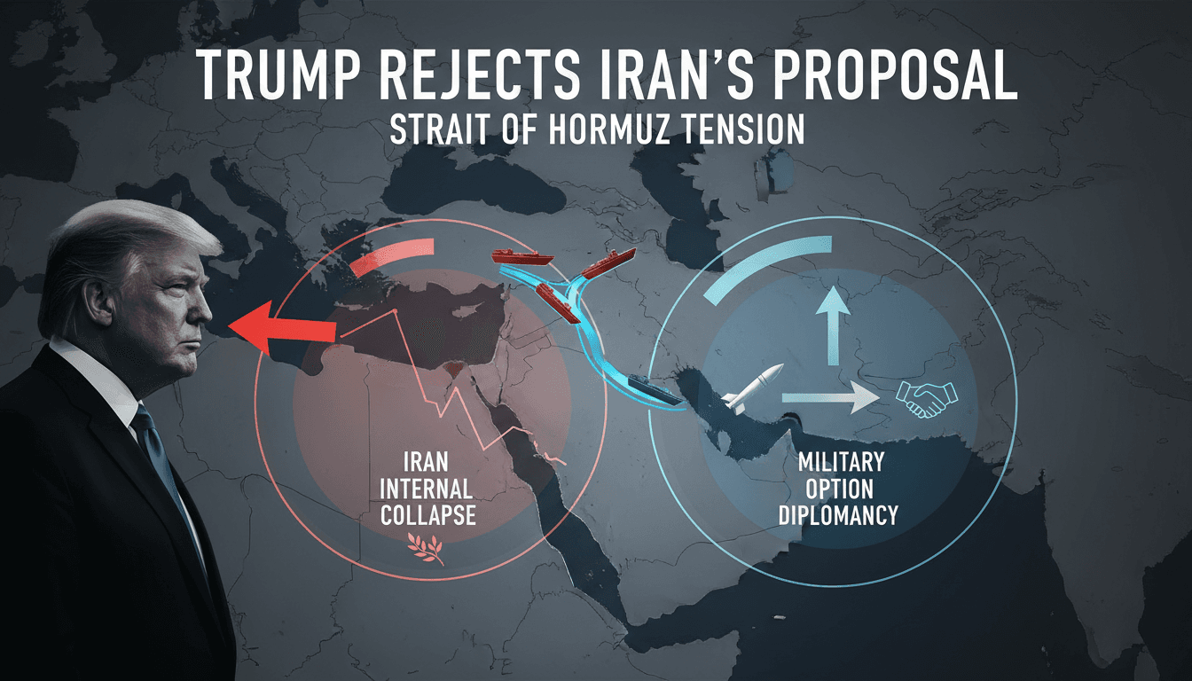 Trump Rejects Iran's Proposal to Reopen Strait of Hormuz Amidst Claims of Collapse