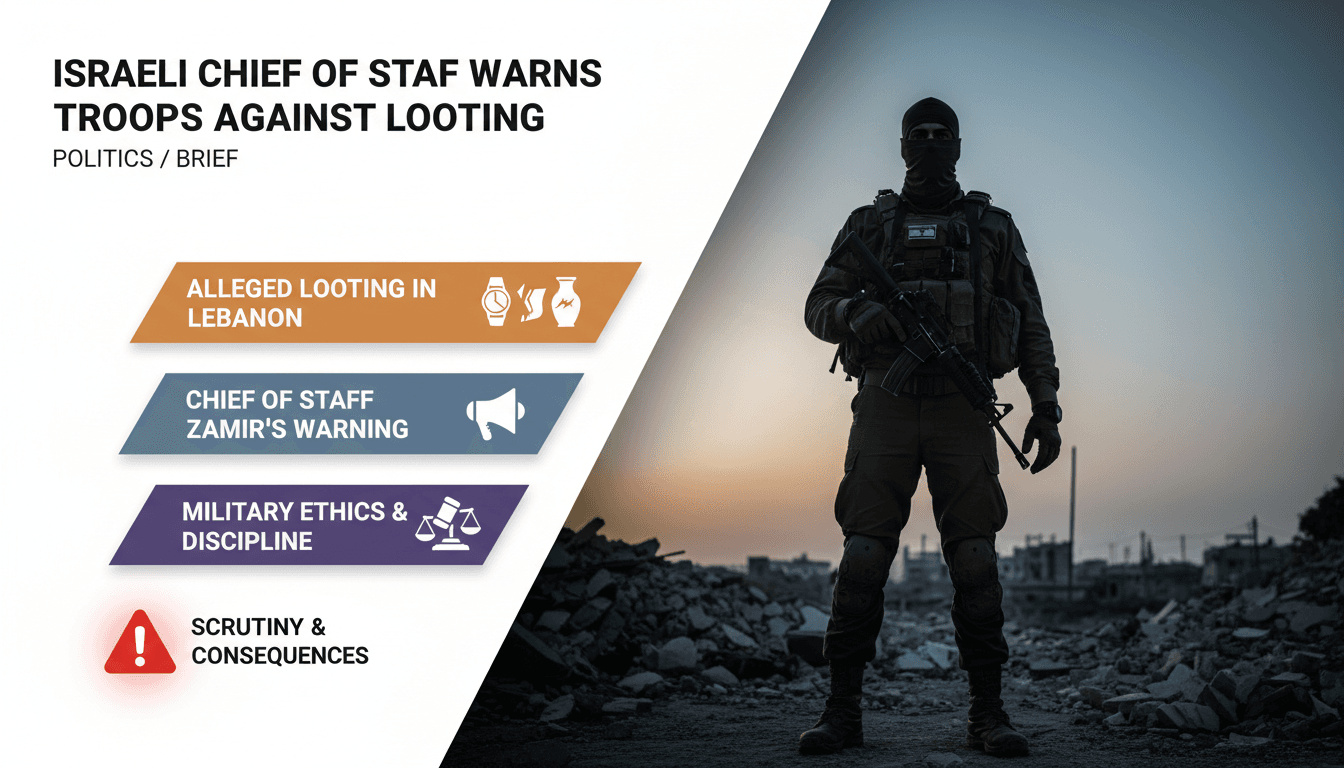 Israeli Chief of Staff warns troops against looting amid allegations in Lebanon