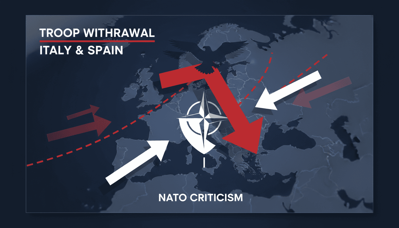 Trump Considers Troop Withdrawals from Italy and Spain Amid NATO Criticism