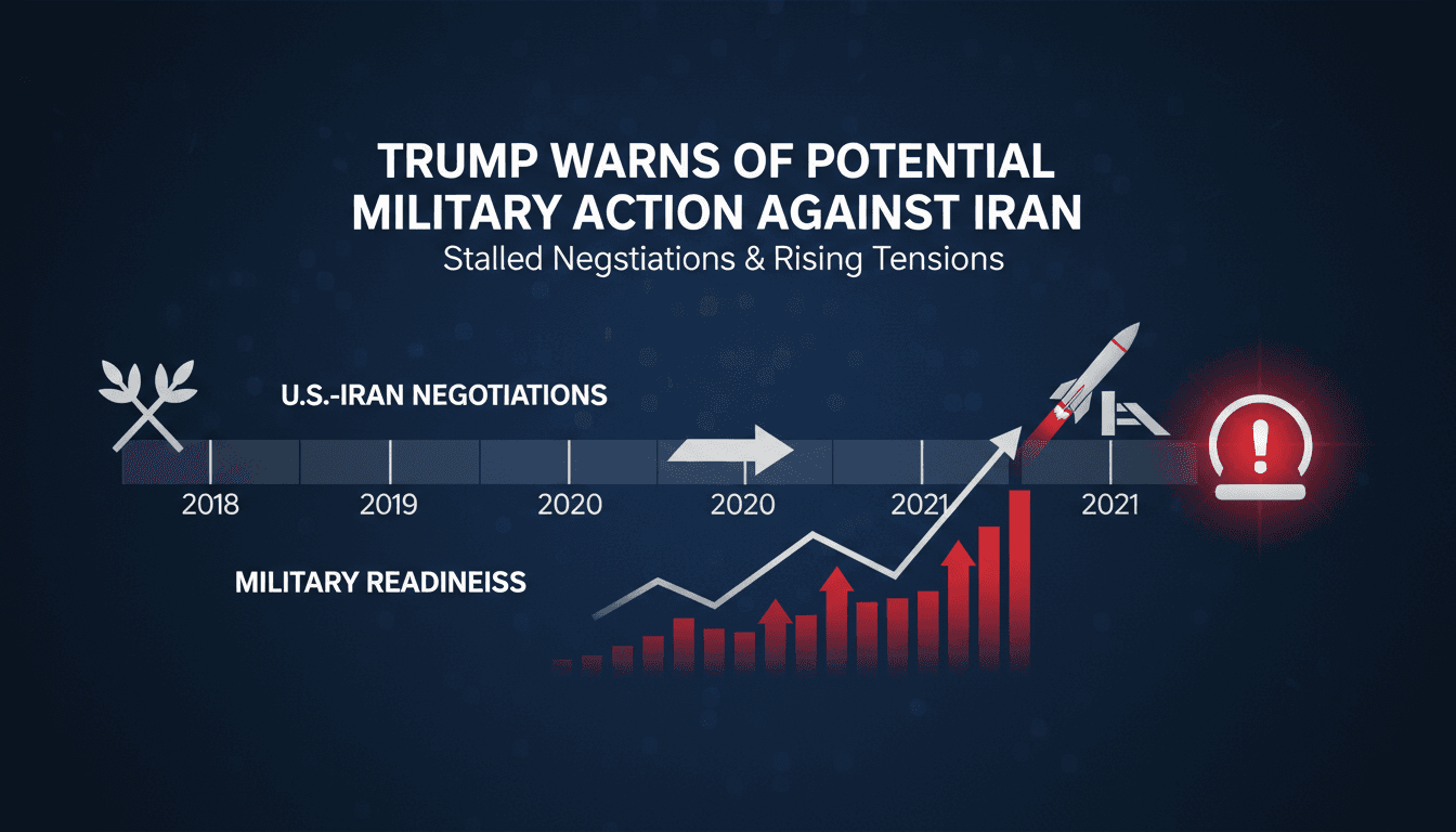 Trump warns of potential military action against Iran amid stalled negotiations