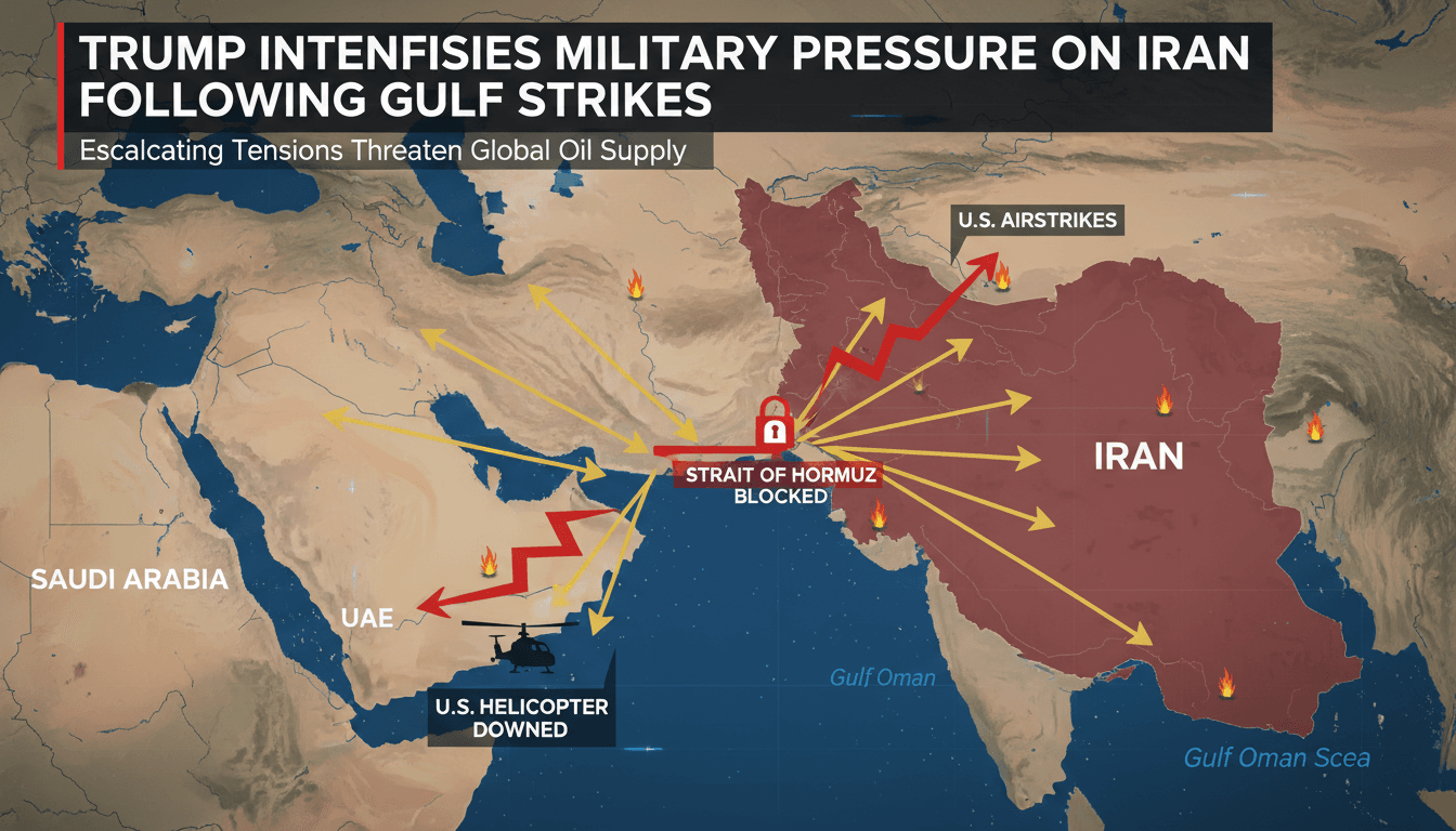 Trump Intensifies Military Pressure on Iran Following Gulf Strikes