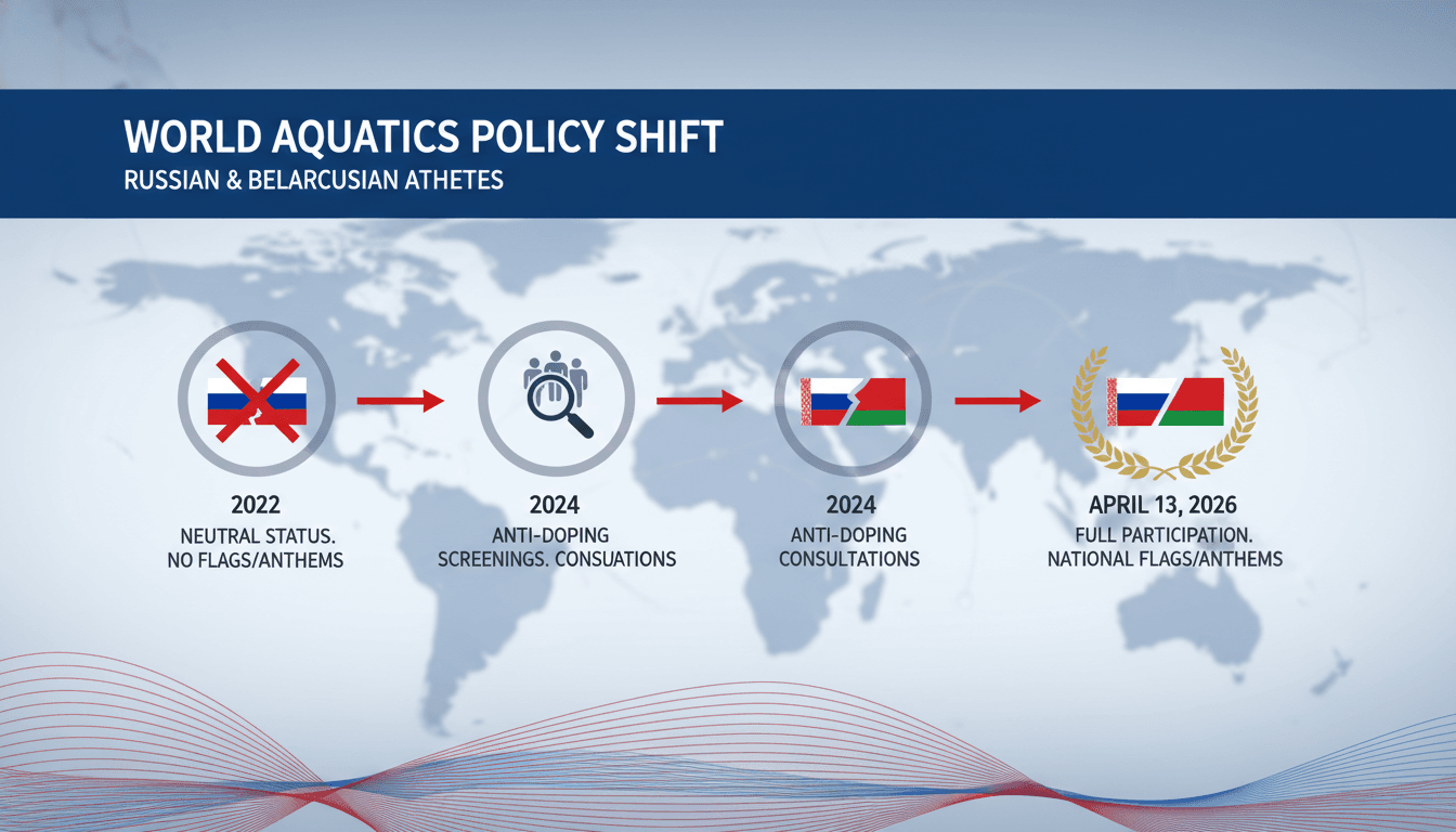 World Aquatics Allows Russian and Belarusian Athletes to Compete Under National Flags