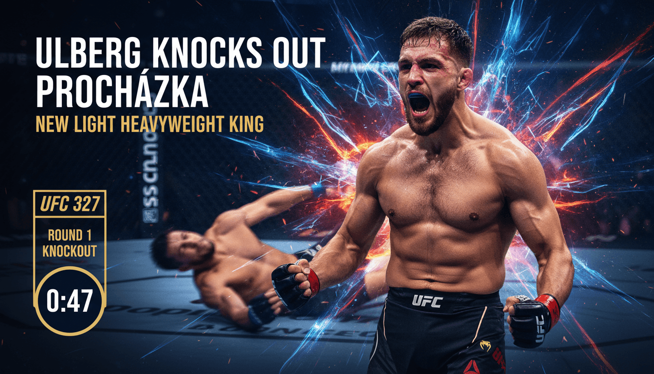 Carlos Ulberg Wins Vacant UFC Light Heavyweight Title with First-Round Knockout