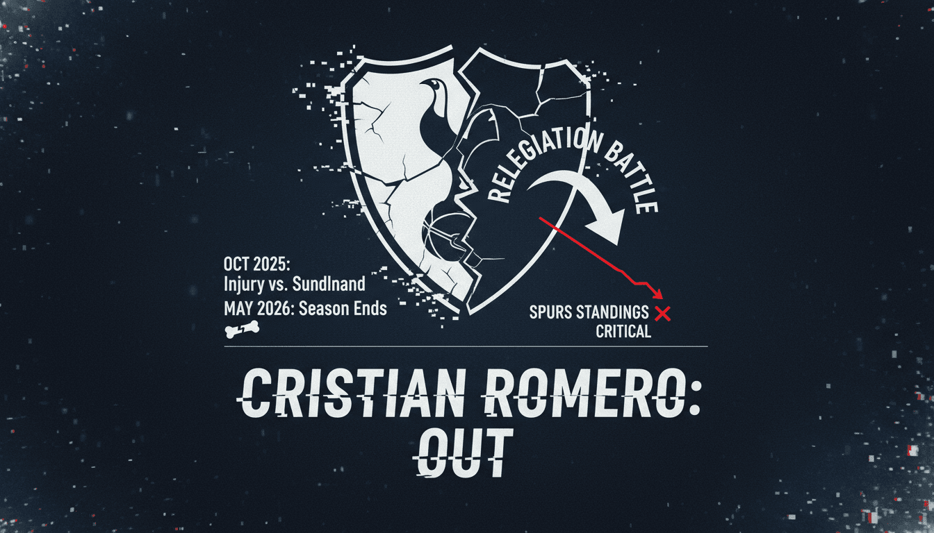 Cristian Romero Out for Remainder of Premier League Season Due to Knee Injury
