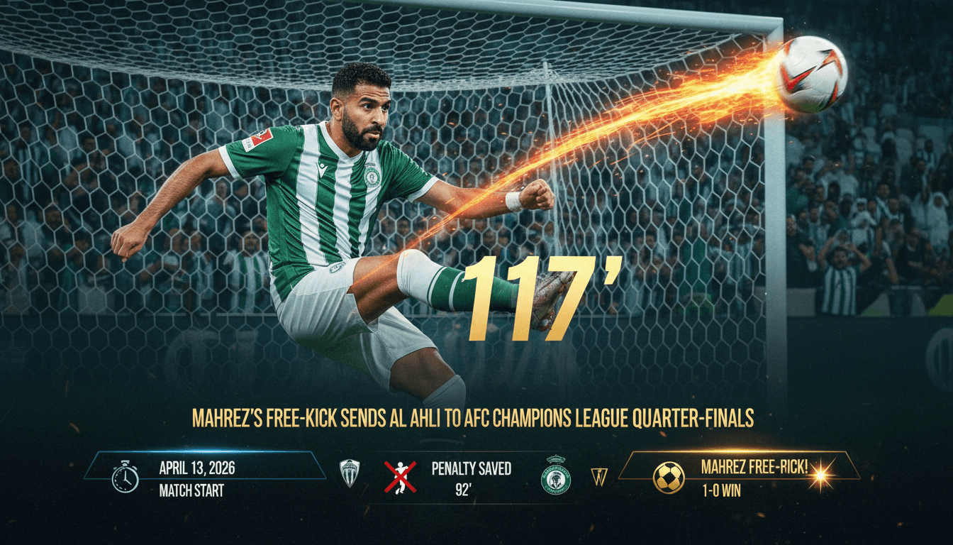 Riyad Mahrez's Free-Kick Sends Al Ahli Saudi FC to AFC Champions League Quarter-Finals