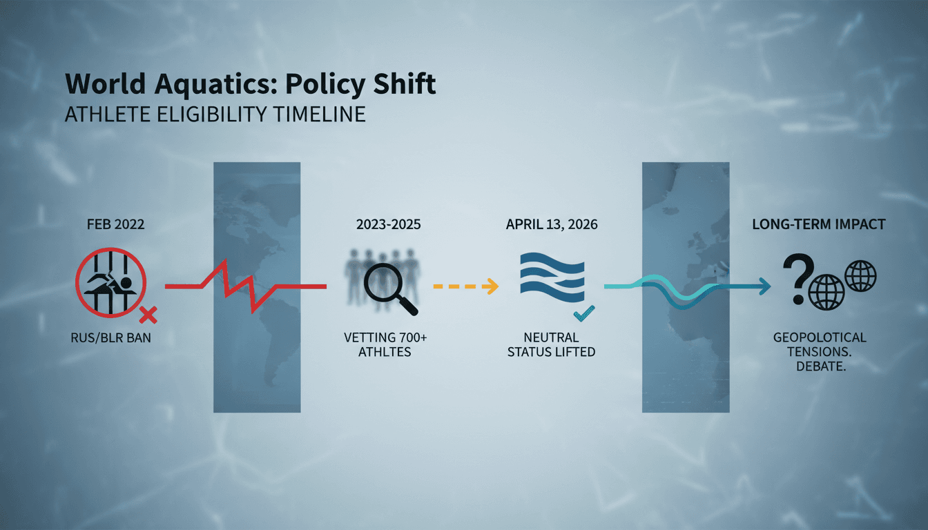 World Aquatics Allows Russian and Belarusian Athletes to Compete Under National Flags