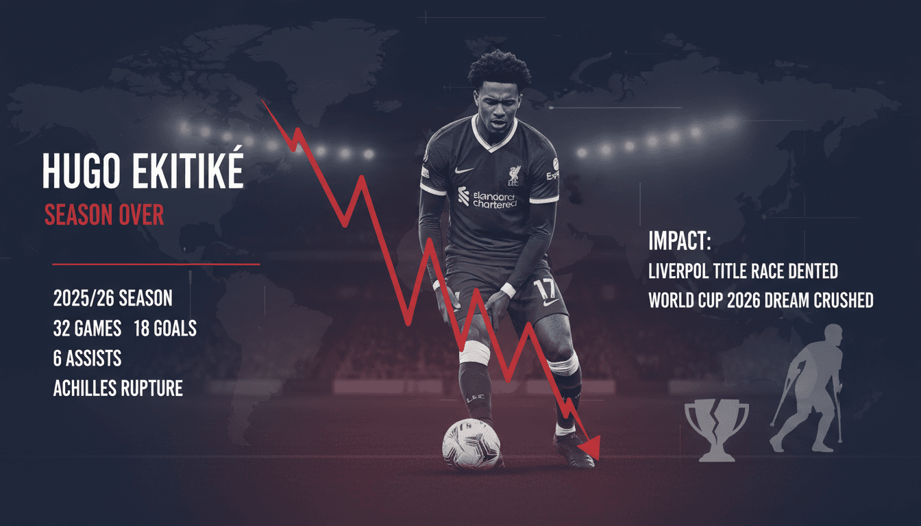 Hugo Ekitiké's Achilles Injury Ends Liverpool Season and World Cup Aspirations
