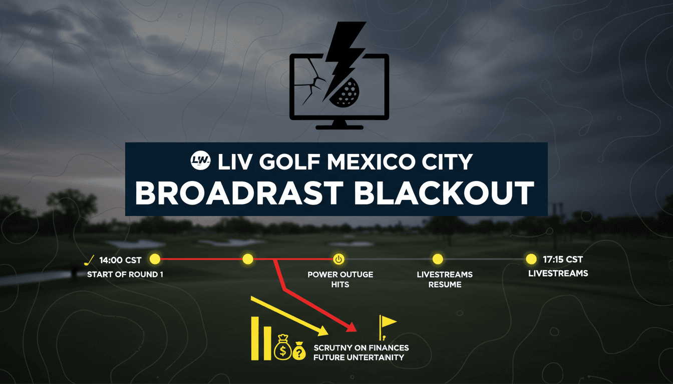 LIV Golf Mexico City livestreams disrupted by power outage