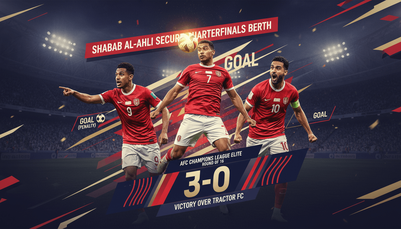 Shabab Al-Ahli Club Dubai advances to AFC Champions League quarterfinals with 3–0 victory over Tractor FC
