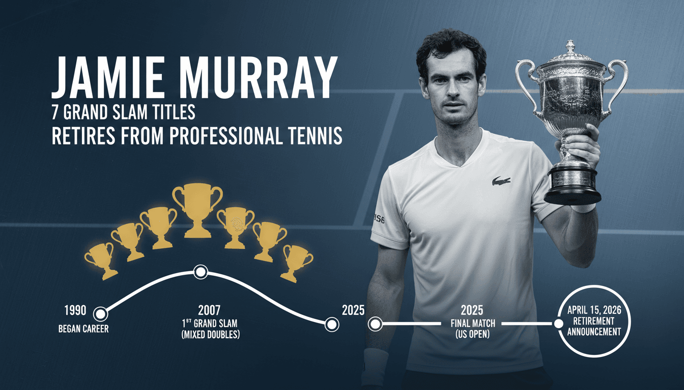 Jamie Murray Retires from Professional Tennis After 36 Years and Seven Grand Slam Titles