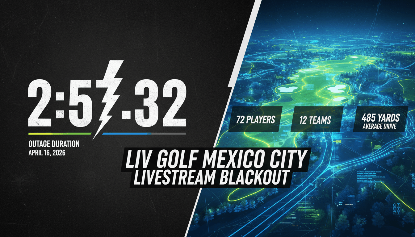 LIV Golf Mexico City First-Round Livestreams Disrupted by Power Outage