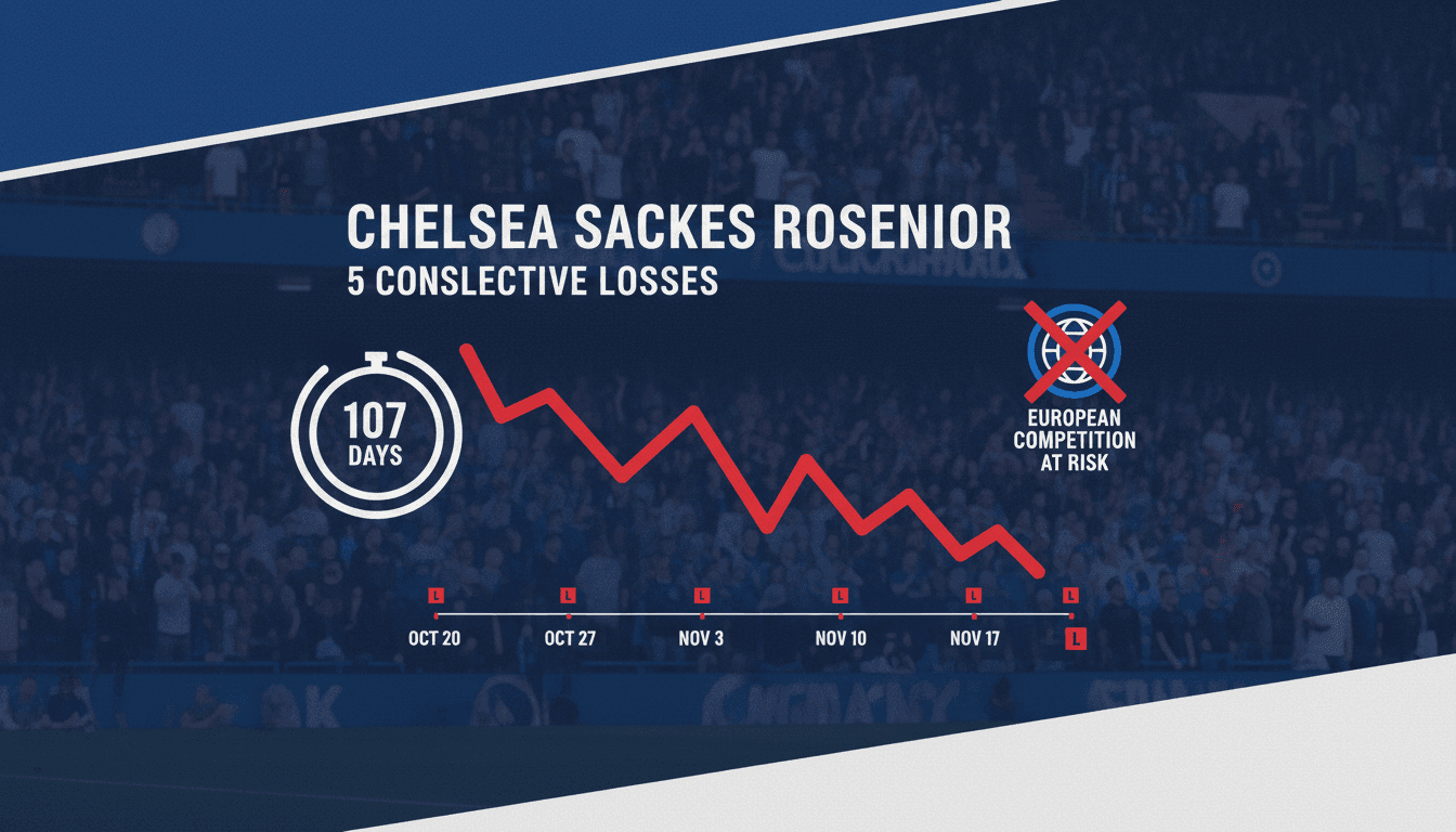Chelsea sacks head coach Liam Rosenior after five consecutive league losses