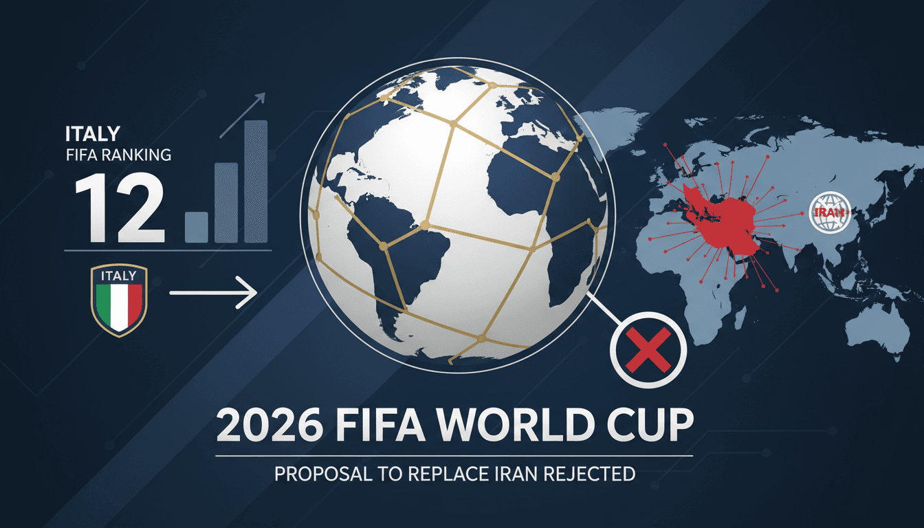 Italy's Proposal to Replace Iran in 2026 FIFA World Cup Rejected Amid Ongoing Conflict