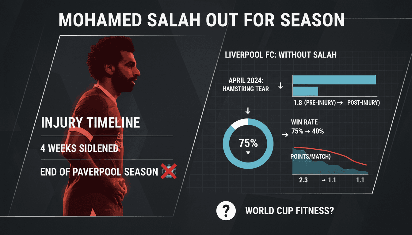 Mohamed Salah ruled out for Liverpool season due to hamstring injury