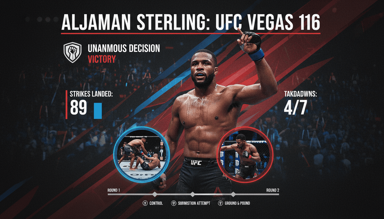 Aljamain Sterling Secures Victory at UFC Vegas 116 Amid Retirement Considerations